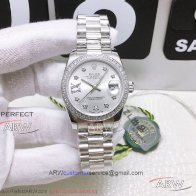 ZL Factory Rolex Datejust 31mm President Women's Watch - Stainless Steel Case ETA 2671 Automatic